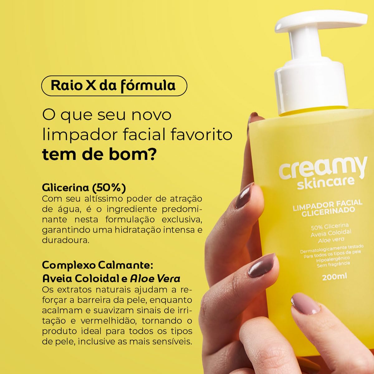 Kit Creamy Skincare Limpador Glicerinado e Gel-Creme Retinol 0,3